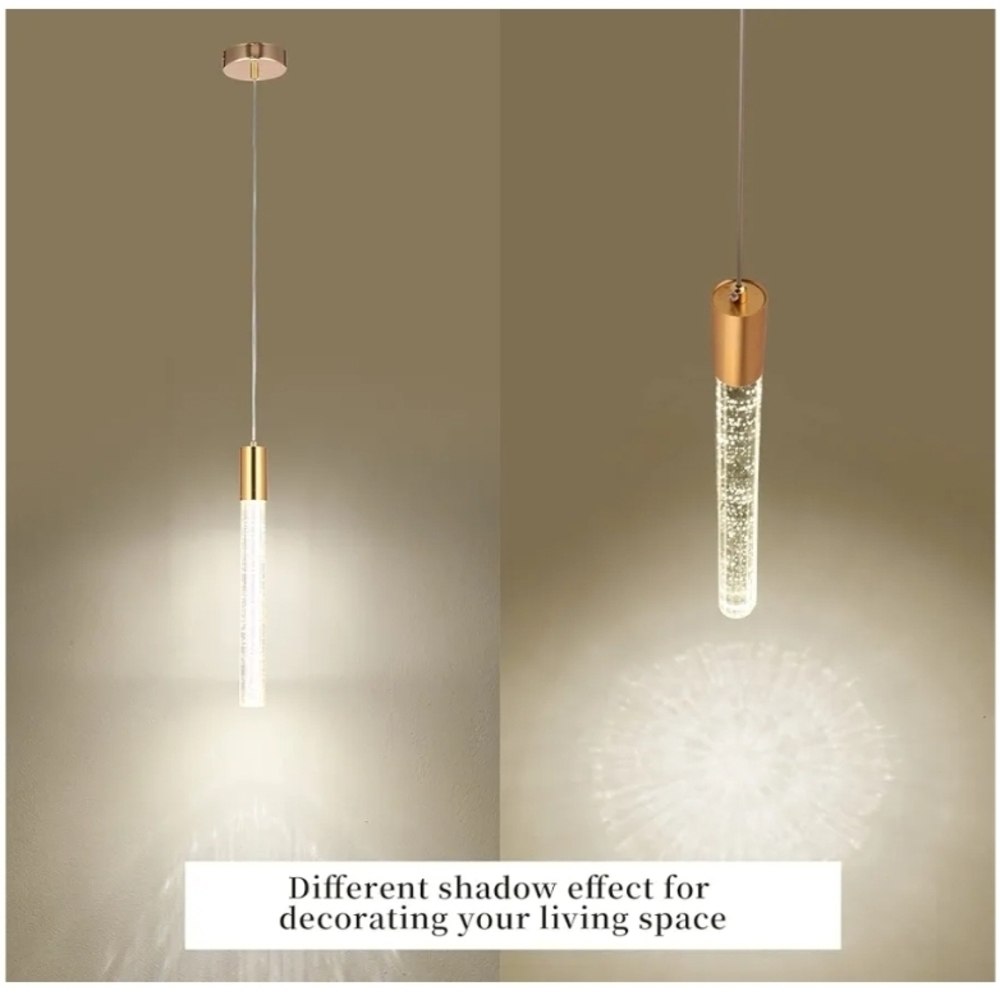 Cidimdan Golden Pendant Lighting Fixture with Bubble Glass for Luxury Lighting